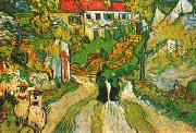 Village Street and Steps in Auvers with Figures, Vincent Van Gogh